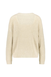 Strickpullover Herz - Sand-Pink - Beige