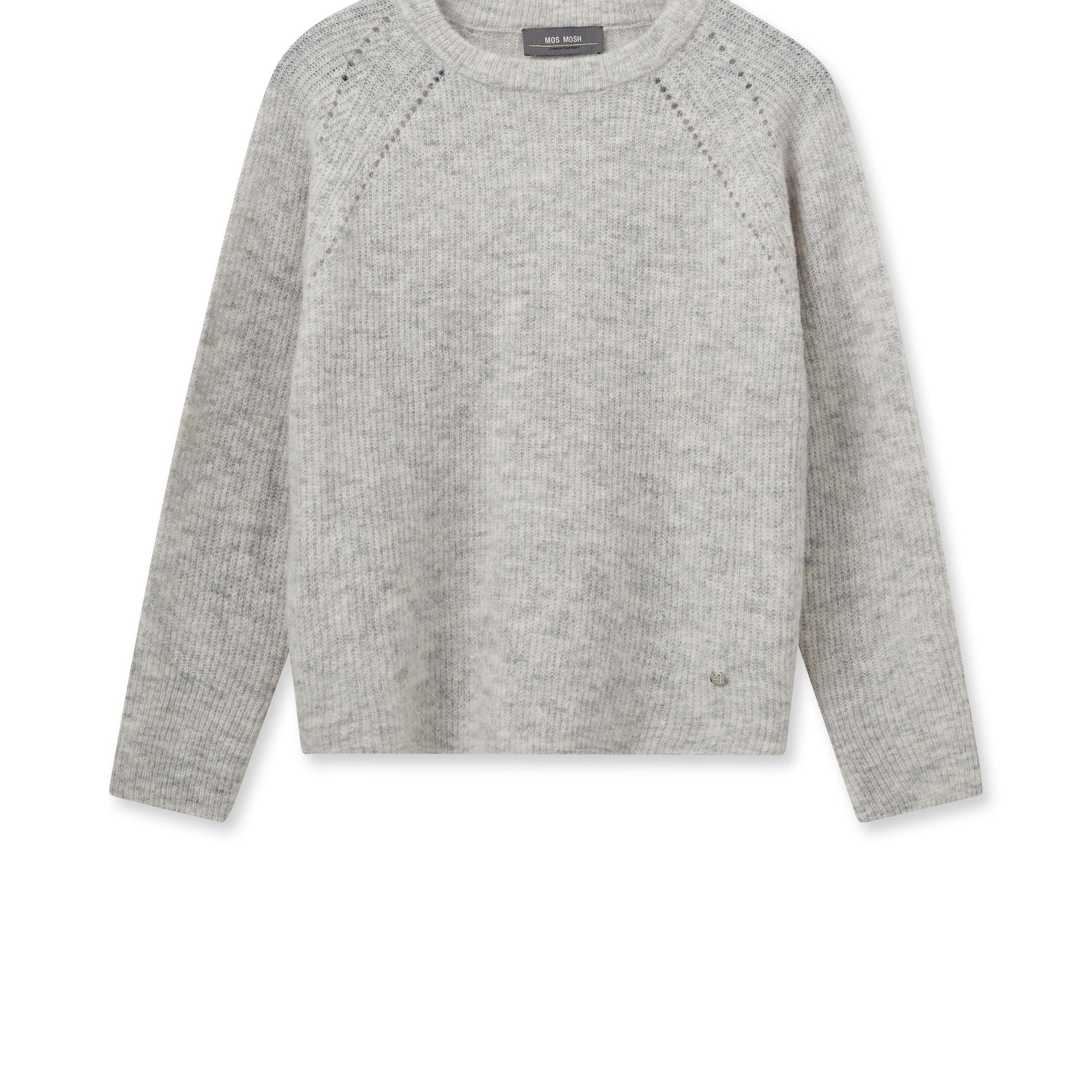 Leichter Strickpullover - 817 Micro Chip - Grau