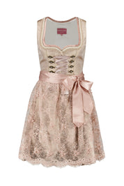 Dirndl Jada 50cm - 0023 Beige - Rosa