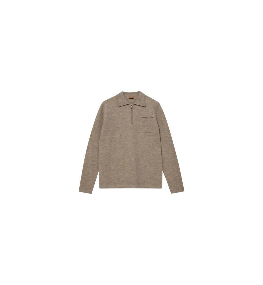 Zip Pullover - 113 Soft Kit - Beige