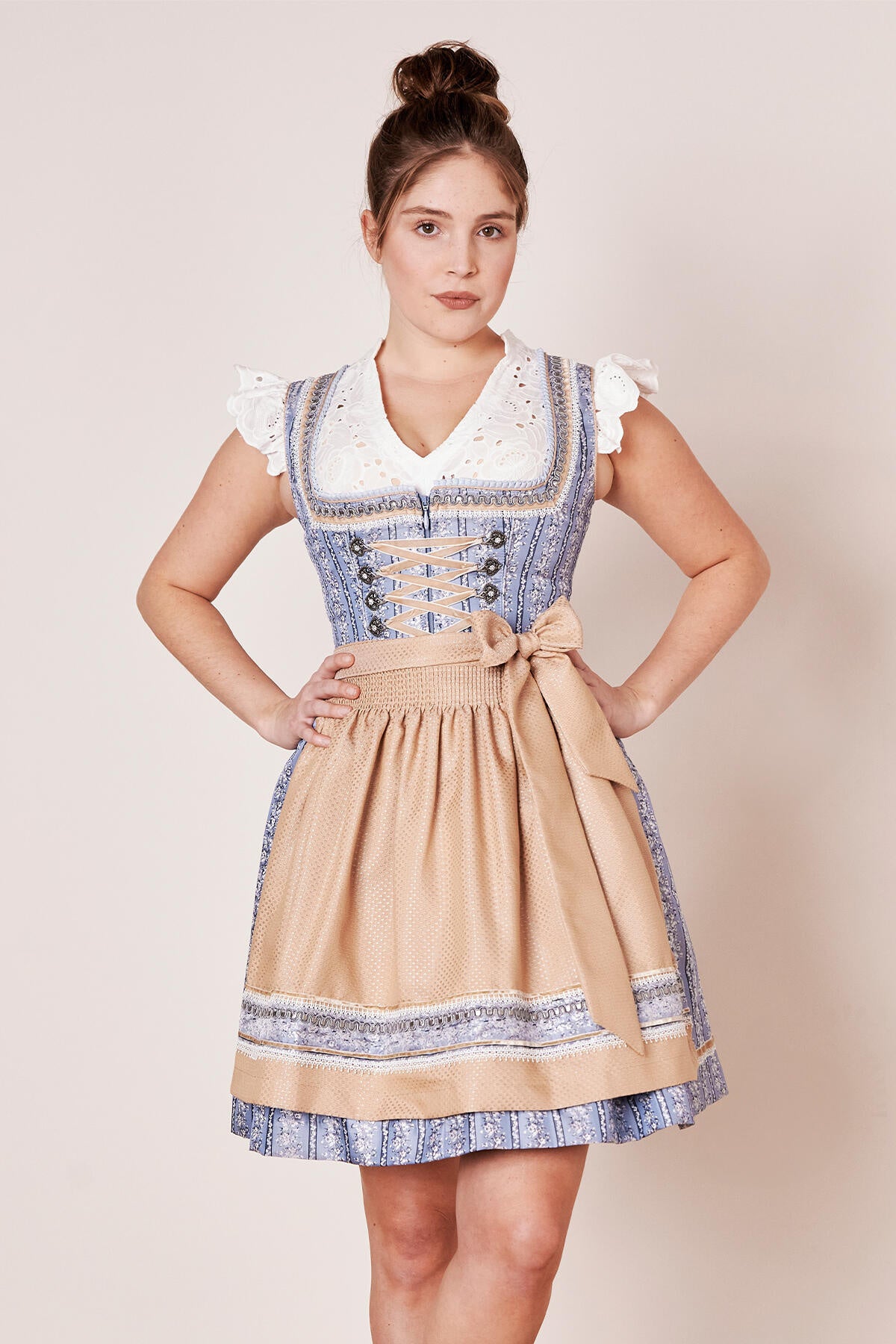 Dirndl Eike 60cm - 0081 Hellblau - Blau