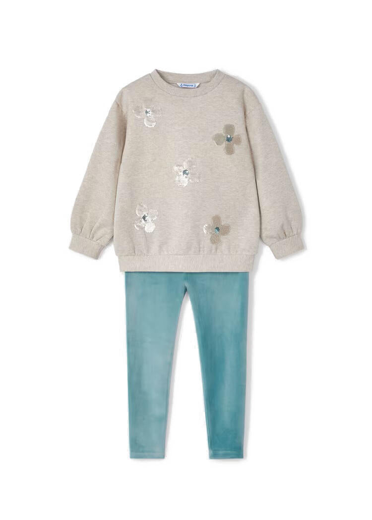 Set Leggings und Sweatshirt - 051 Stein - Mehrfarbig