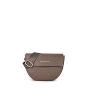 Abendtasche in Leder-Optik - Taupe - Braun