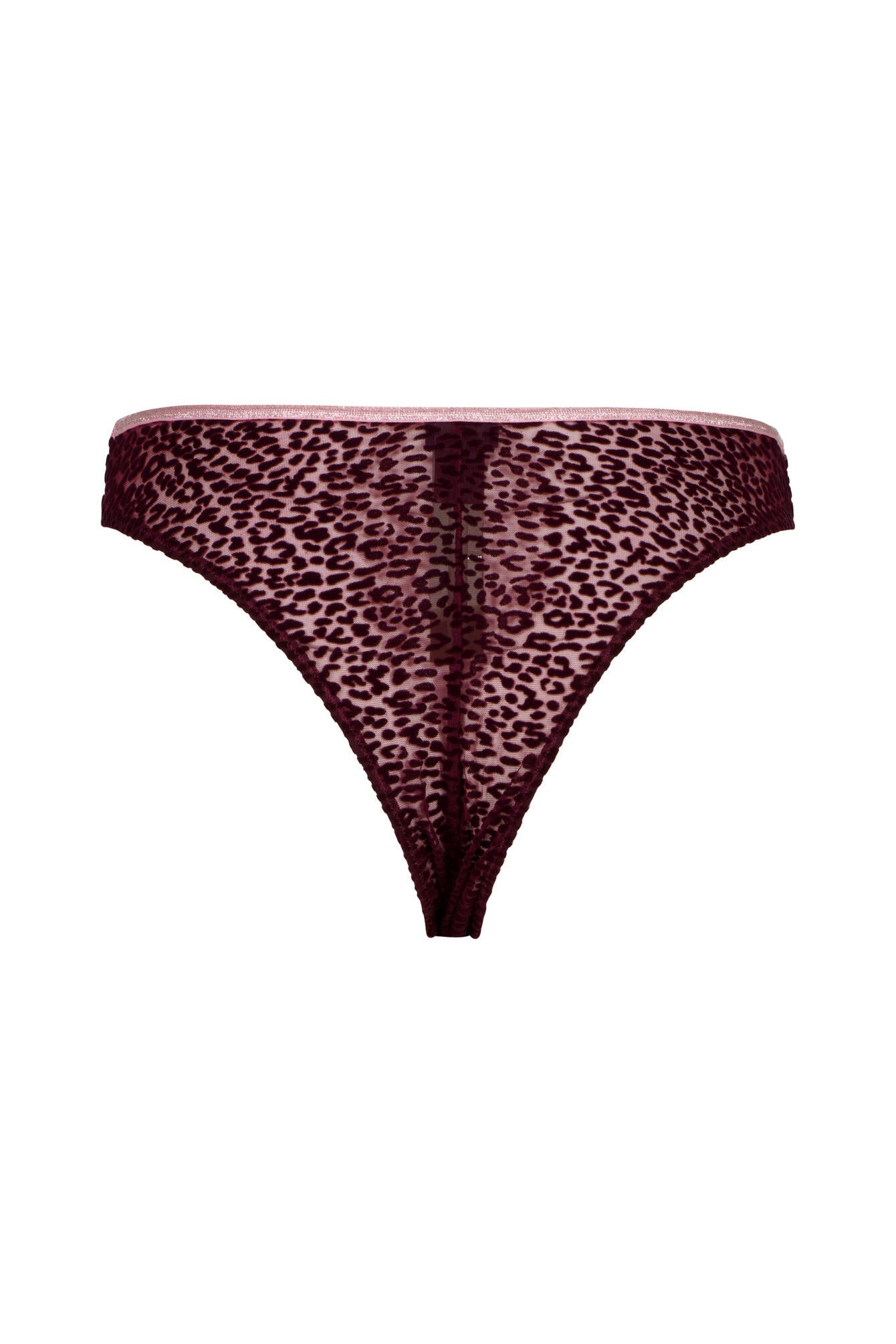 Gemusterter Tanga Freddie - 614 Wine Leo - Rot