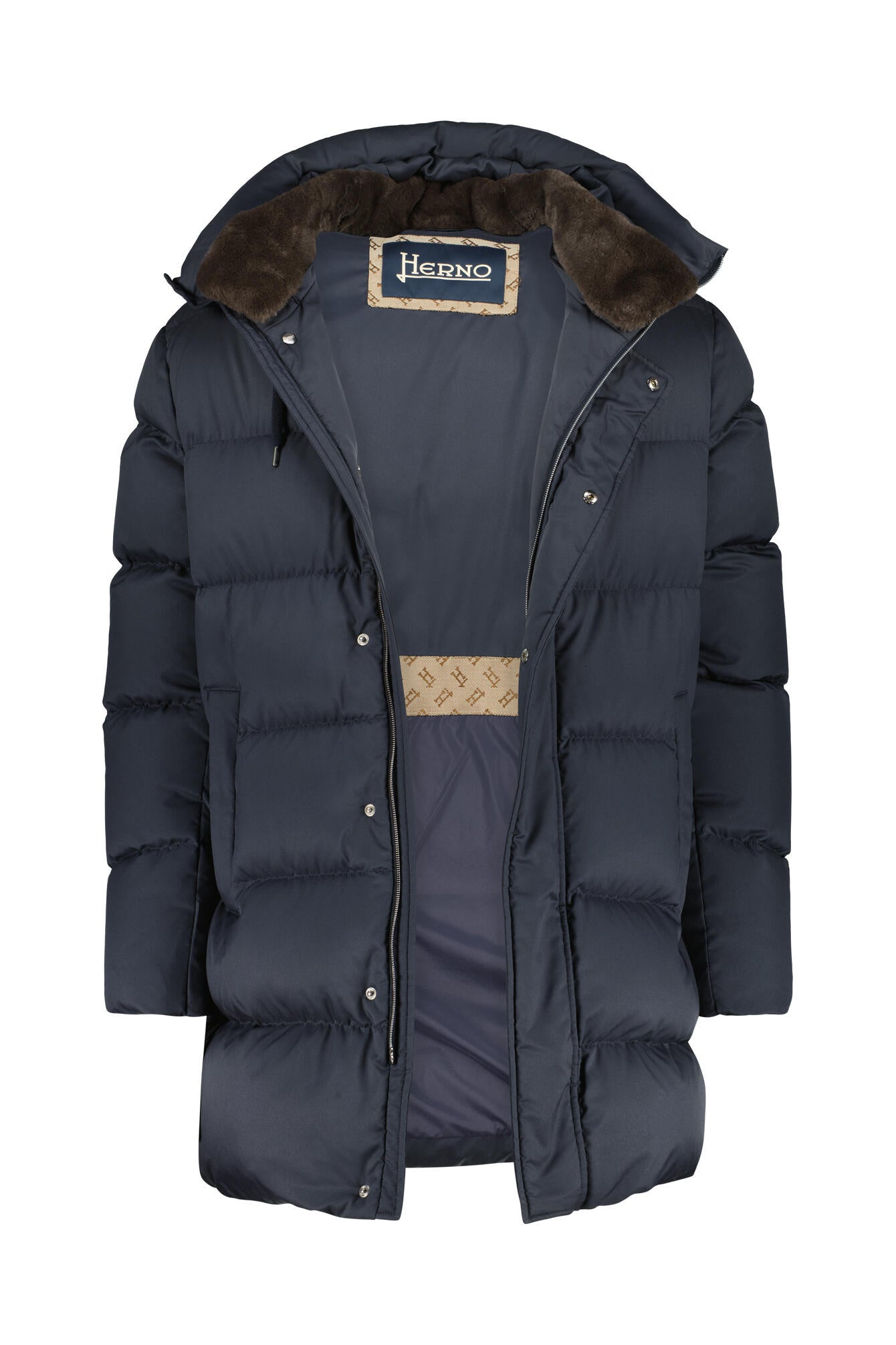 Daunenjacke mit abnehmbaren Plüschkragen - 9200 Blue Navy - Blau