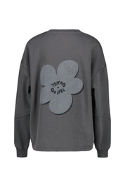 Sweatshirt mit Backprint - Dark Iron - Grau