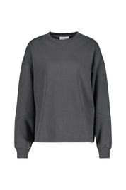 Sweatshirt mit Backprint - Dark Iron - Grau