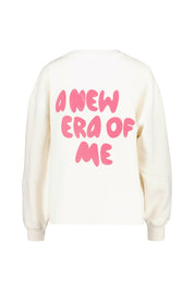 Sweatshirt mit Gelprint - Sand - Creme