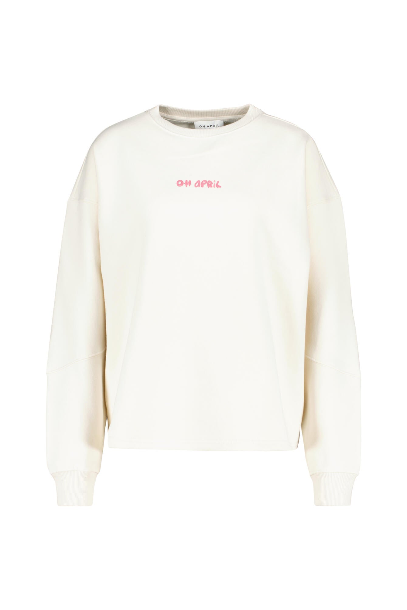 Sweatshirt mit Gelprint - Sand - Creme