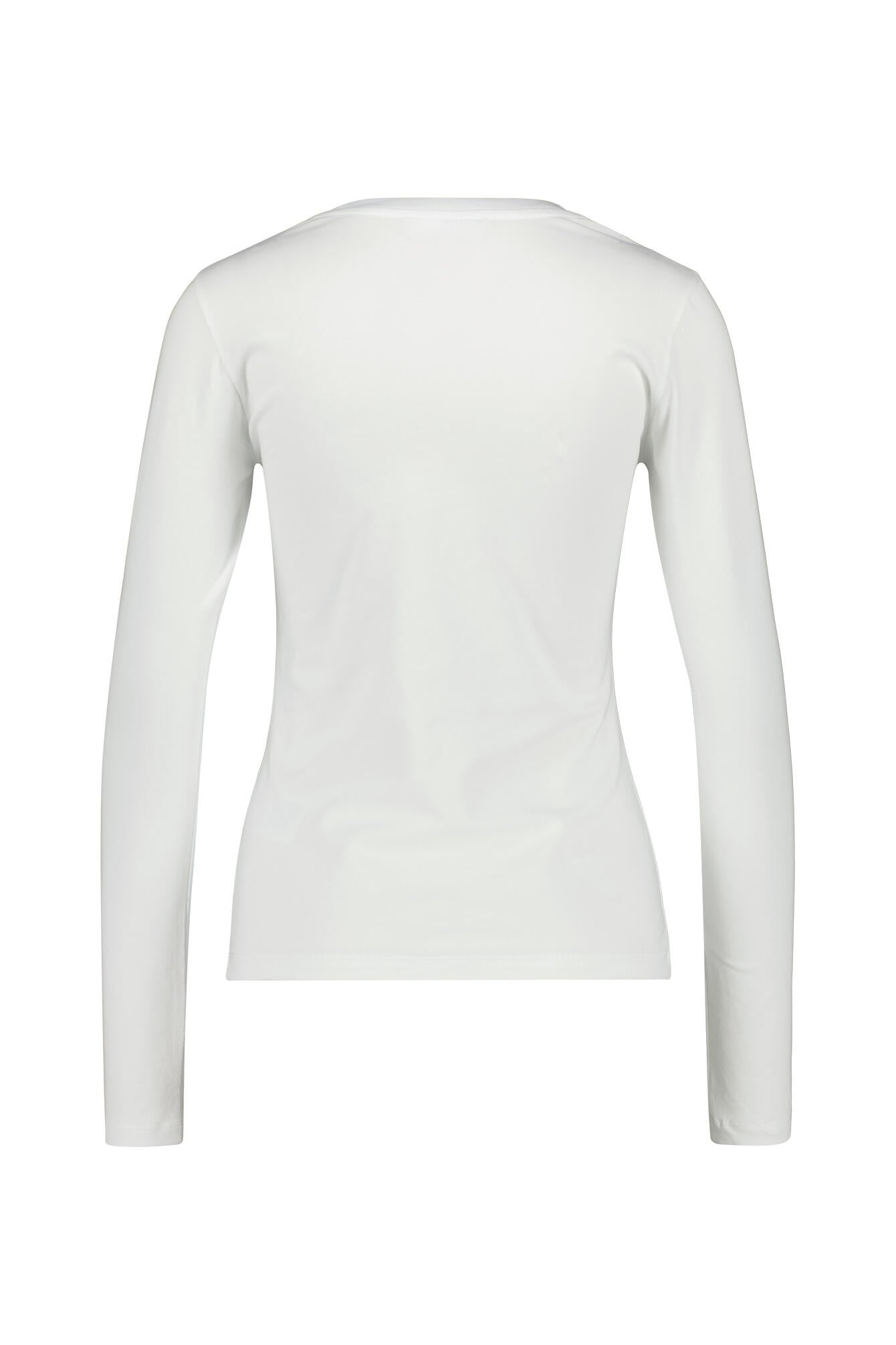 Langarmshirt aus Baumwolle - 110 Camelia White - Weiß