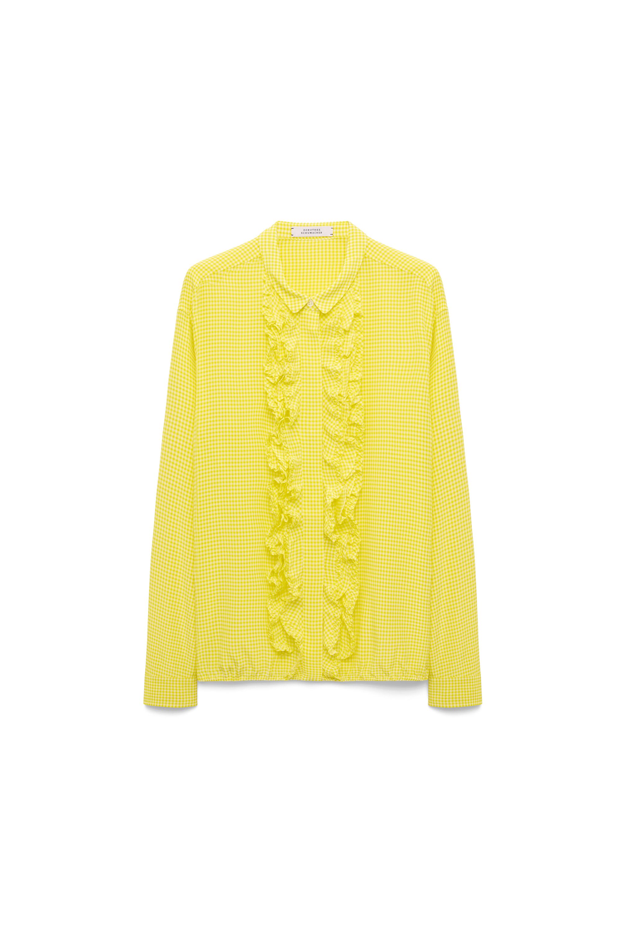 Karierte Bluse mit Rüschen - 012 Lemon Vichy - Gelb