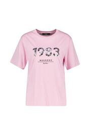 T-Shirt mit Pailletten-Details - 003 - Rosa