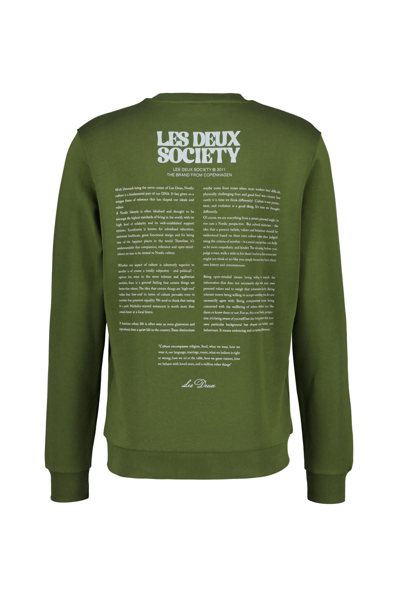 Sweatshirt mit Backprint - 575570 Chive Green/Smoke Green - Grün