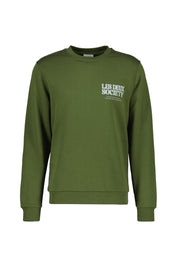 Sweatshirt mit Backprint - 575570 Chive Green/Smoke Green - Grün