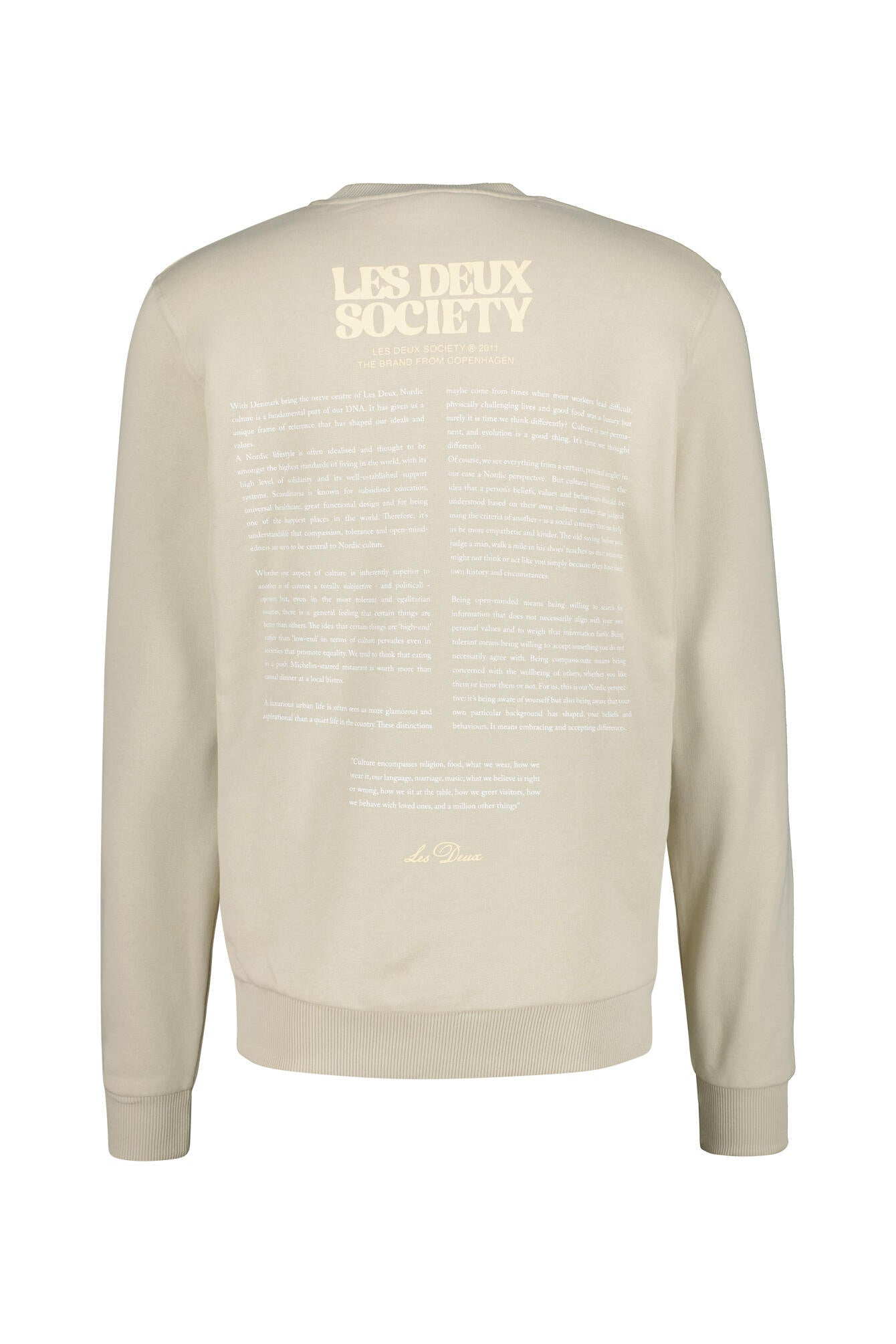 Sweatshirt mit Backprint - 815769 Light Sand/Summer Melon - Beige