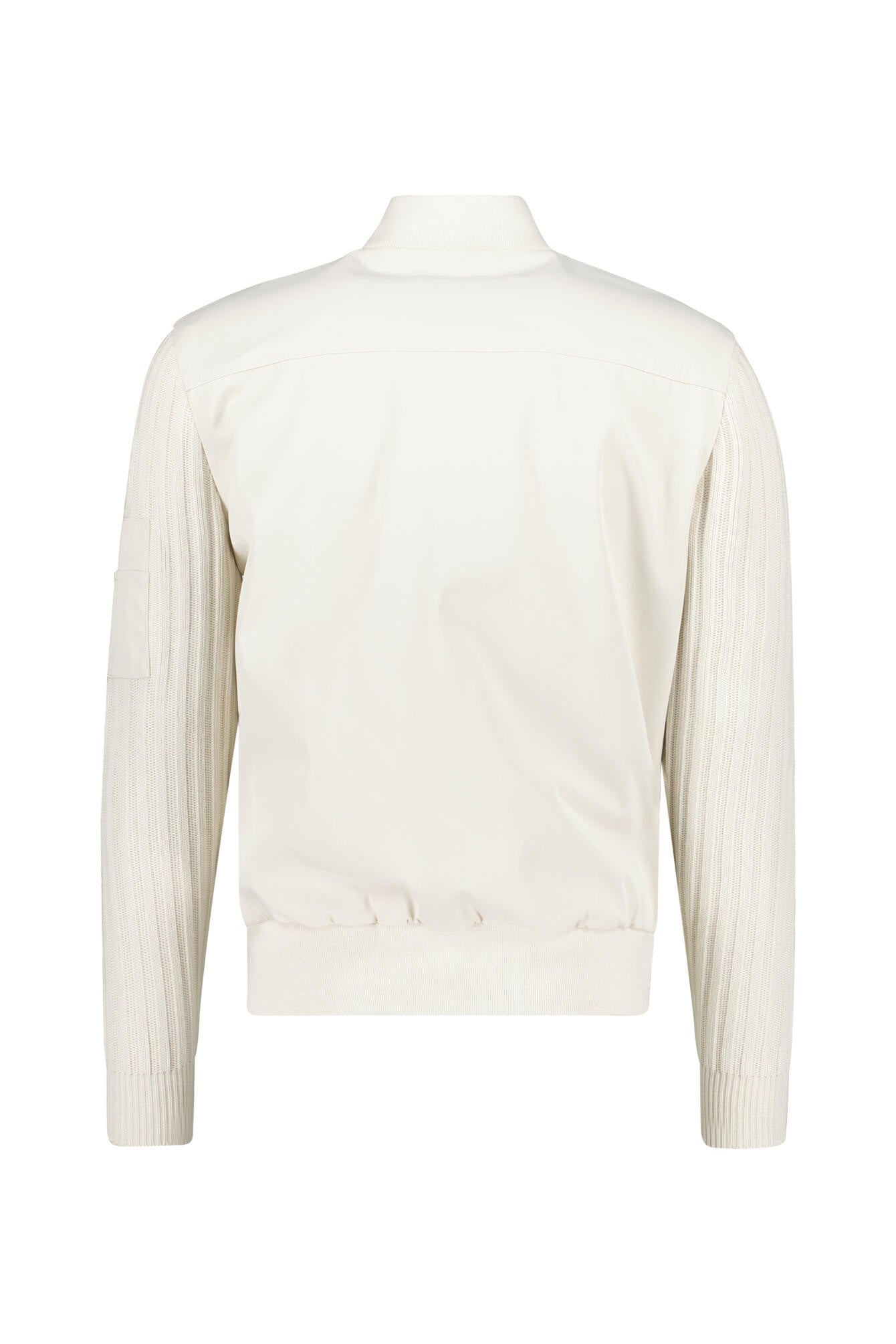 Blouson mit Strickärmeln - 02 Sabbia - Beige