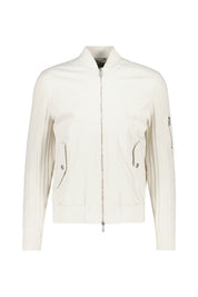Blouson mit Strickärmeln - 02 Sabbia - Beige