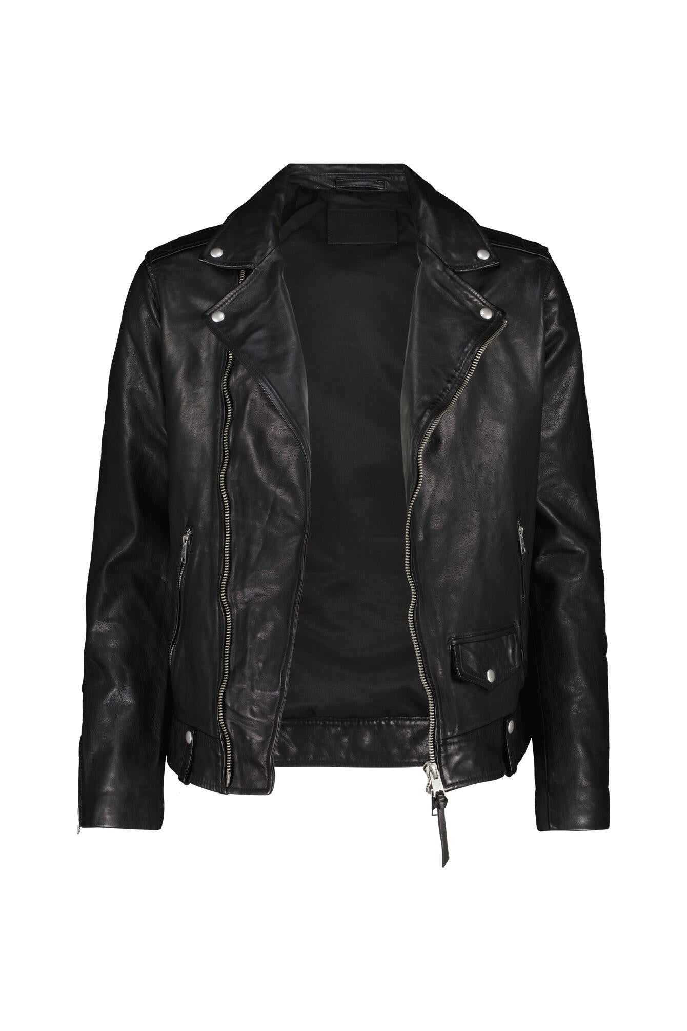 Lederjacke - Black - Schwarz