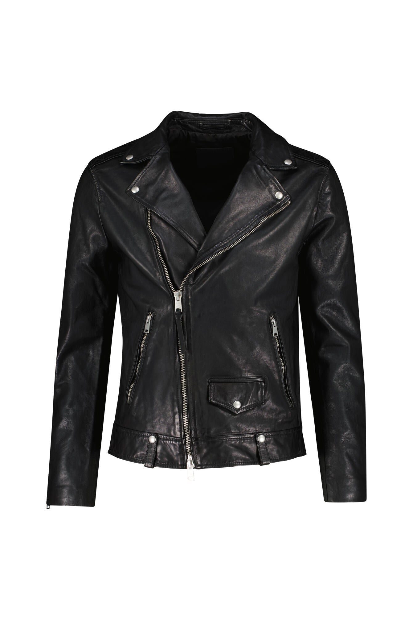 Lederjacke - Black - Schwarz