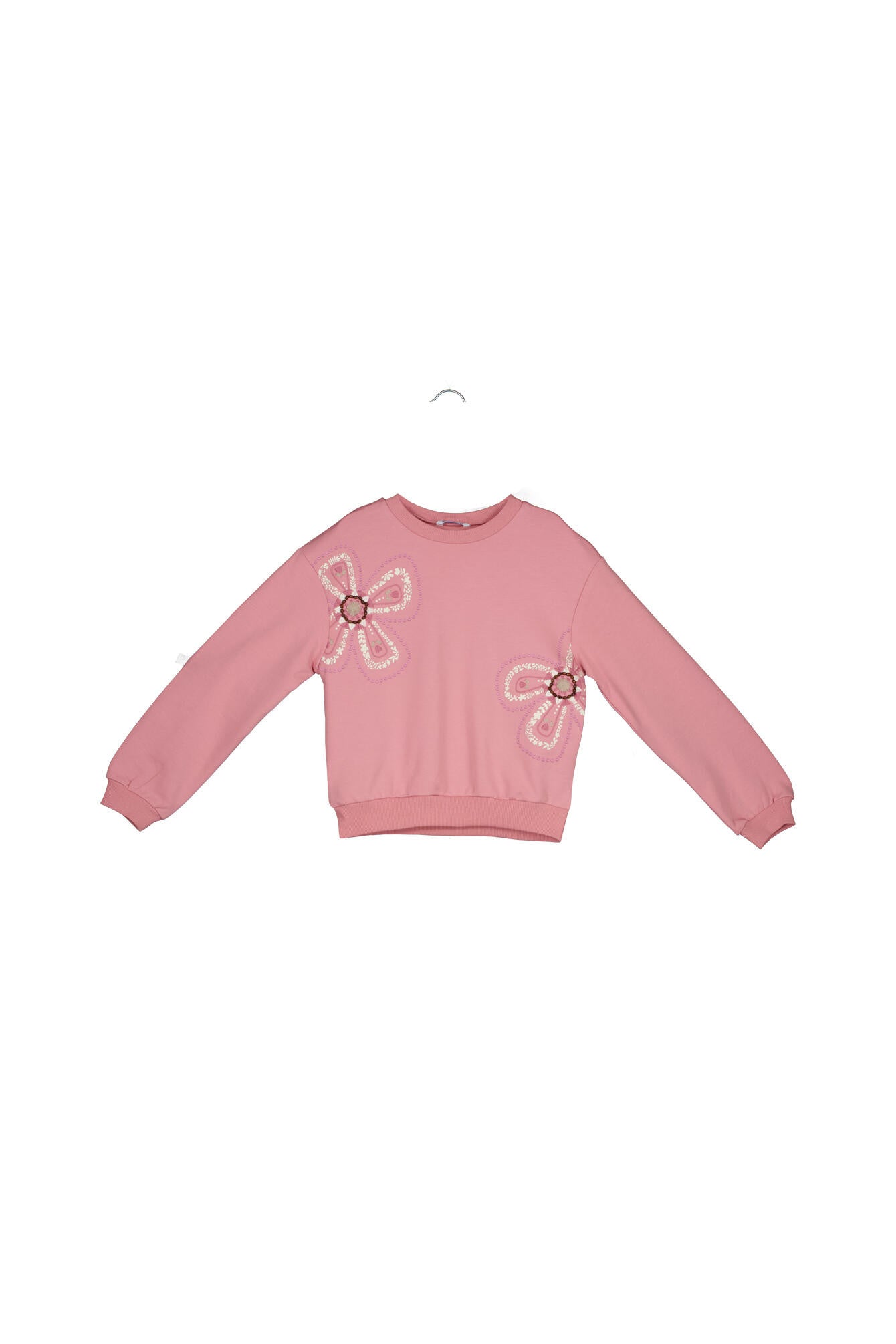 Sweatshirt mit Print - 018 Rose - Rosa