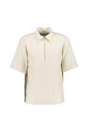 Poloshirt aus Viskosemix - Ivory - Creme