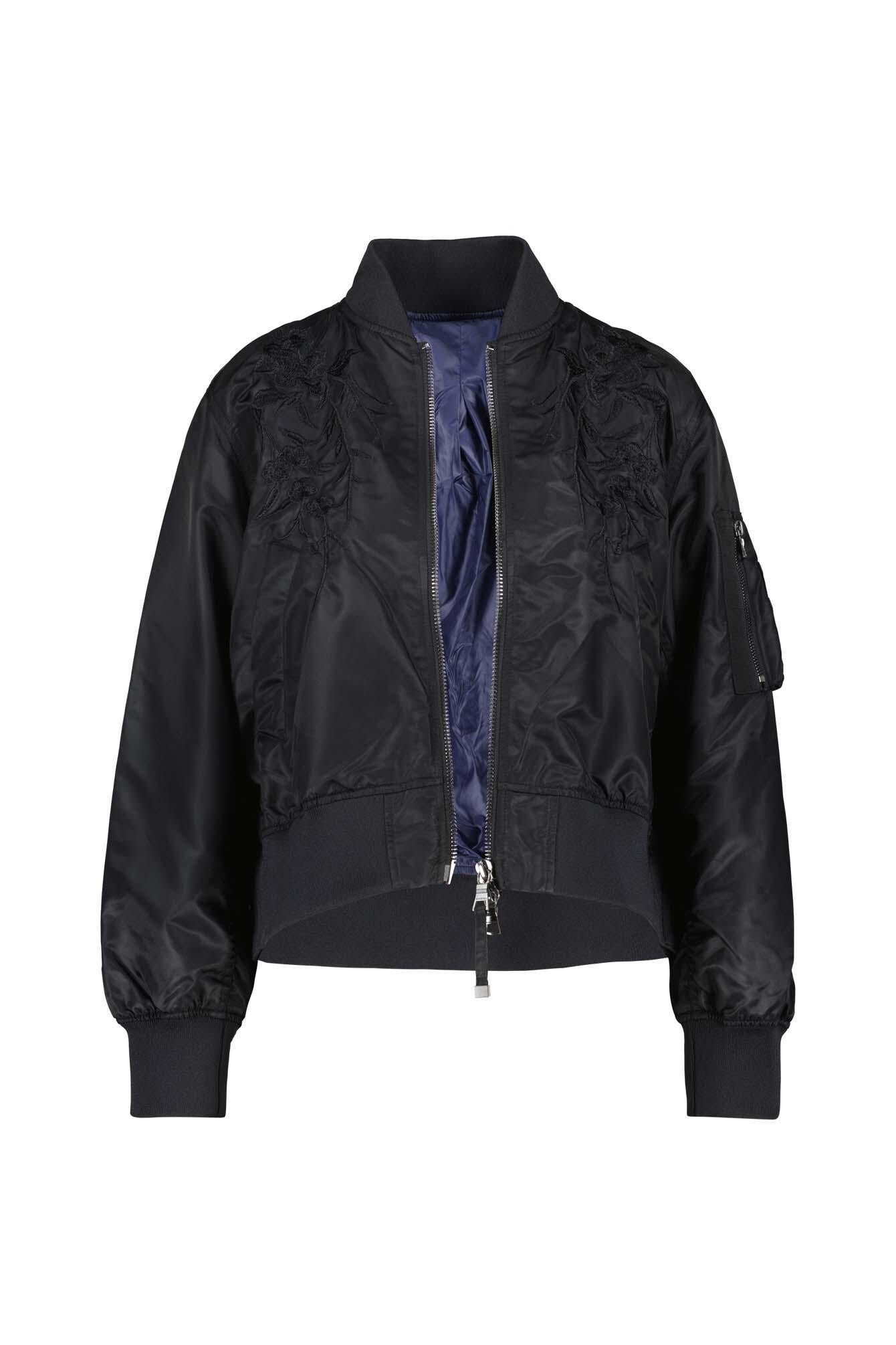 Blousonjacke WASTON mit Strickmuster - 2000 Black - Schwarz