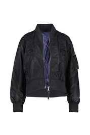 Blousonjacke WASTON mit Strickmuster - 2000 Black - Schwarz