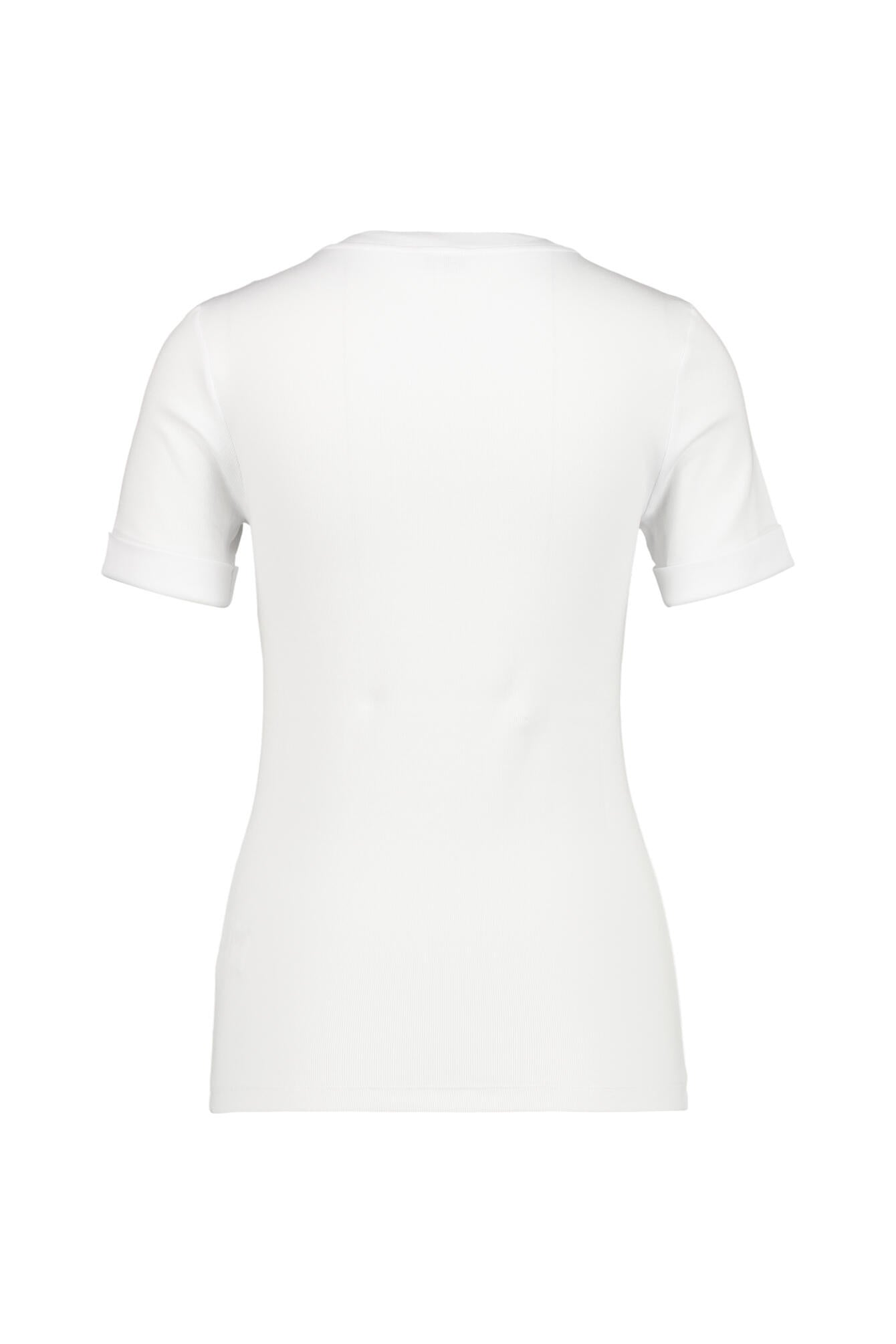 T-Shirt aus mikrogeripptem Stretch-Jersey - 300 Pure White - Weiß