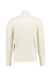 Pullover mit Troyerkragen - 103 Gauze White - Creme