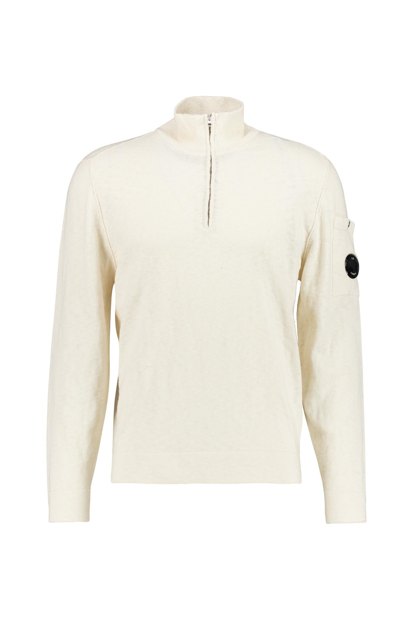 Pullover mit Troyerkragen - 103 Gauze White - Creme