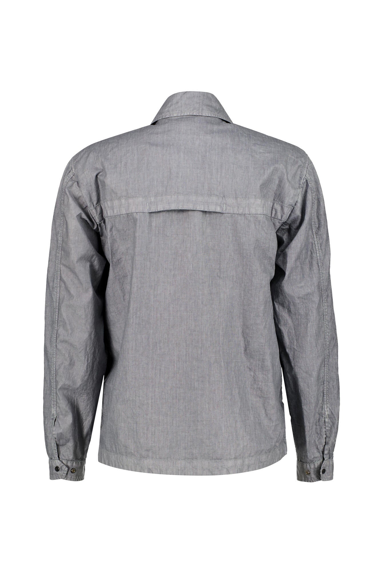 Hemdjacke aus Leinen - 916 Limestone - Grau