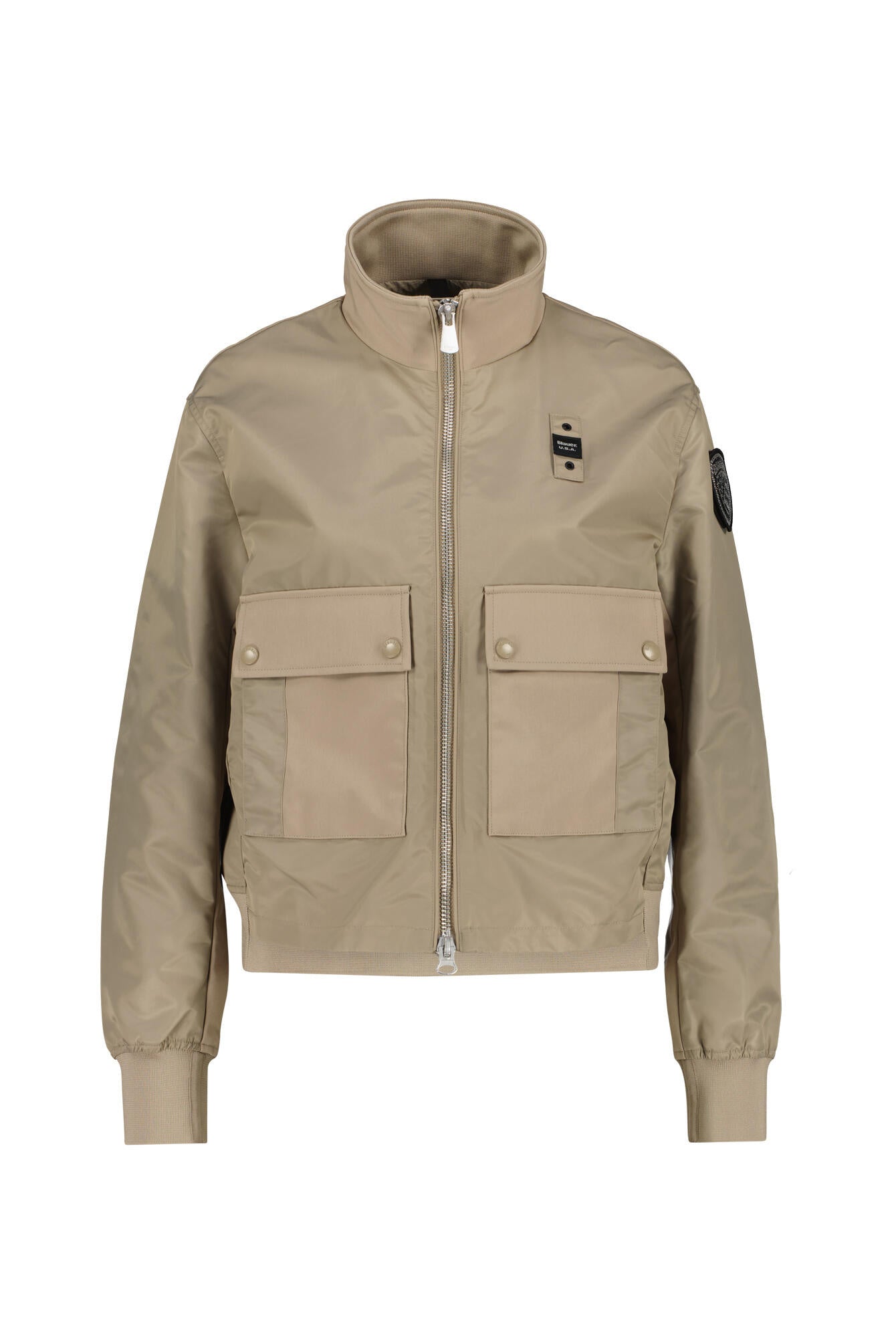 Bomberjacke mit Stehkragen - 282 Beige - Beige