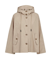 Übergangsjacke mit Kapuze - 174 Feather Grey - Beige