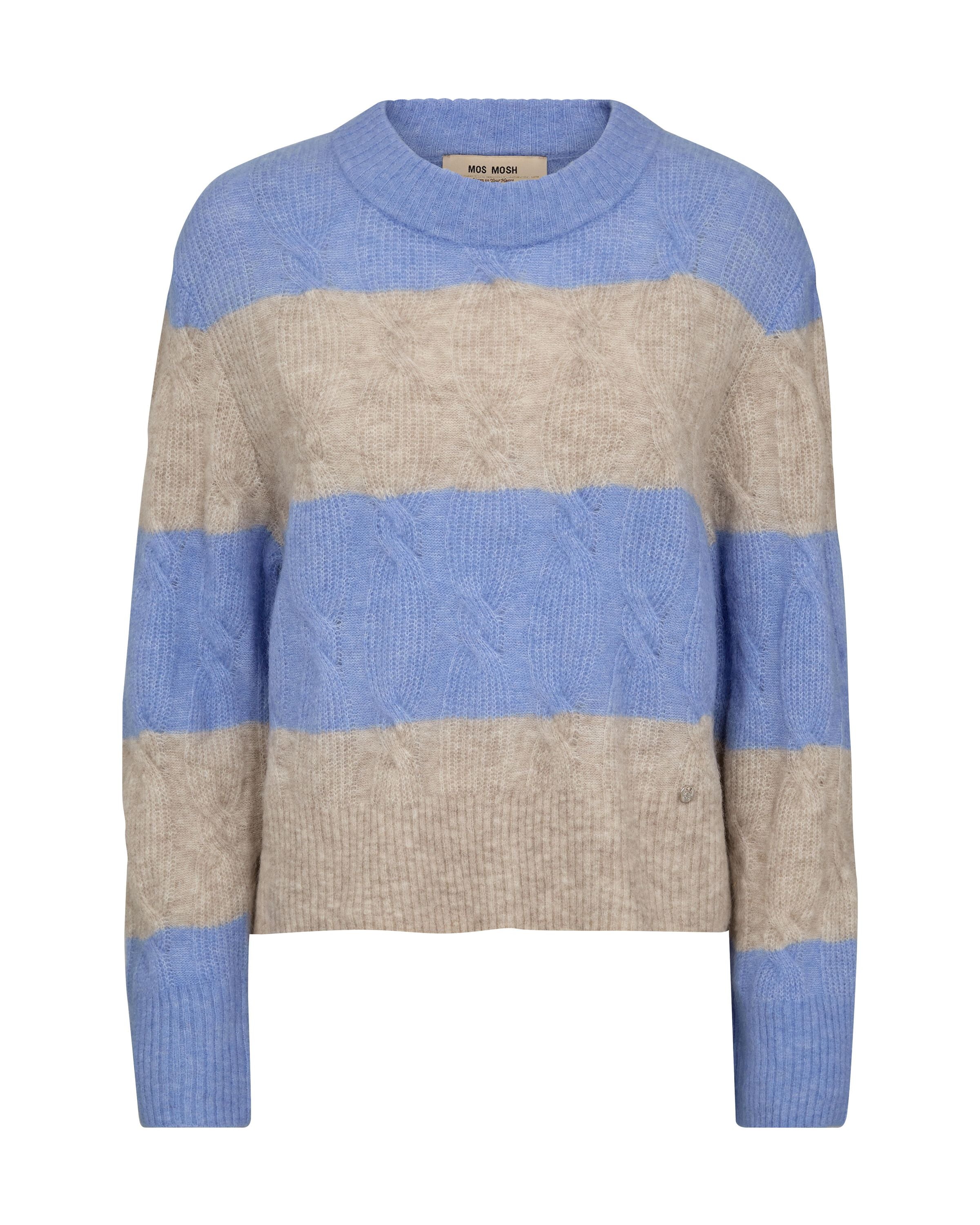 Strickpullover ARYNA gestreift - 827 Hydrangea - Blau