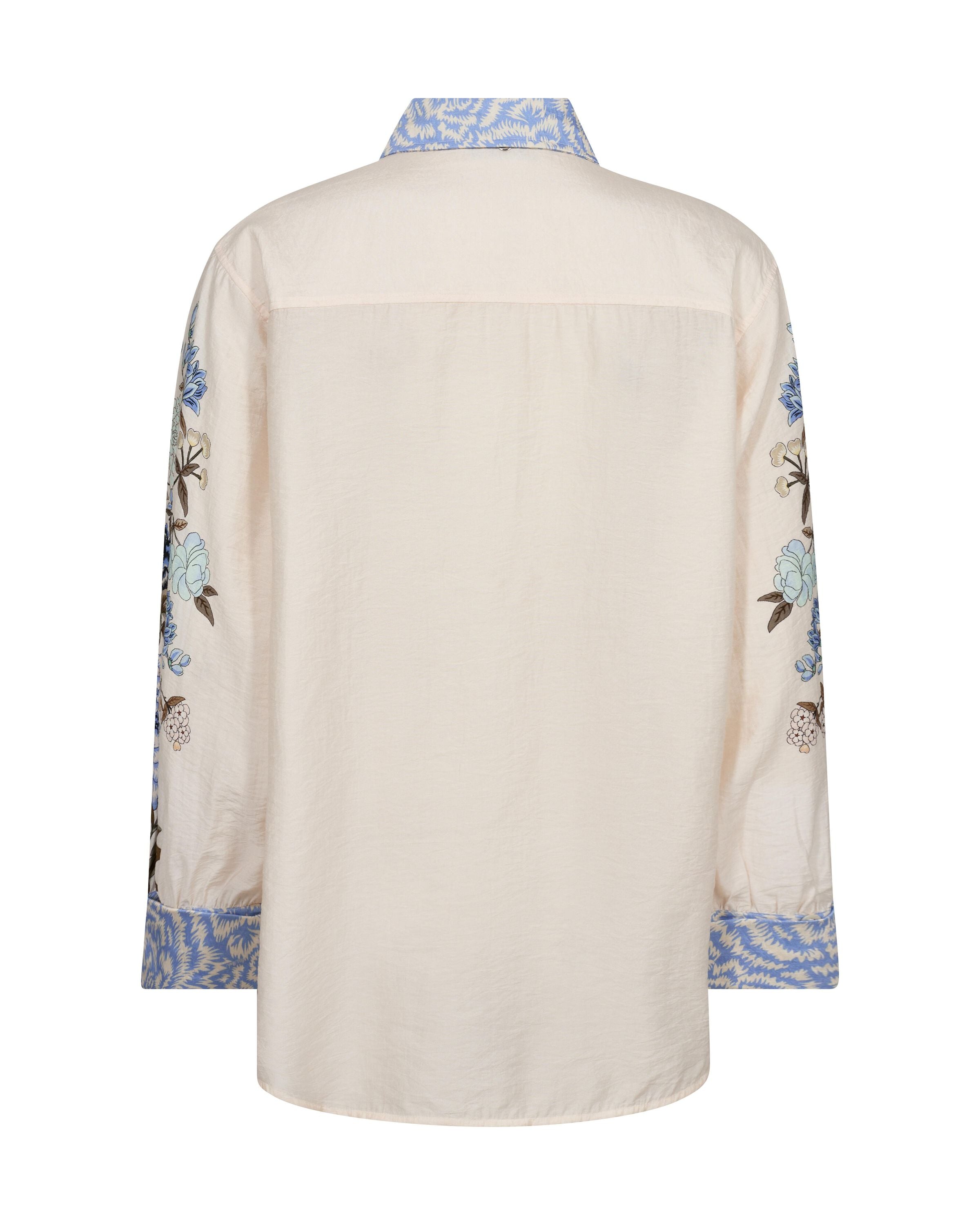 Hemdbluse floral aus Viskosemix - 180 Ecru - Beige