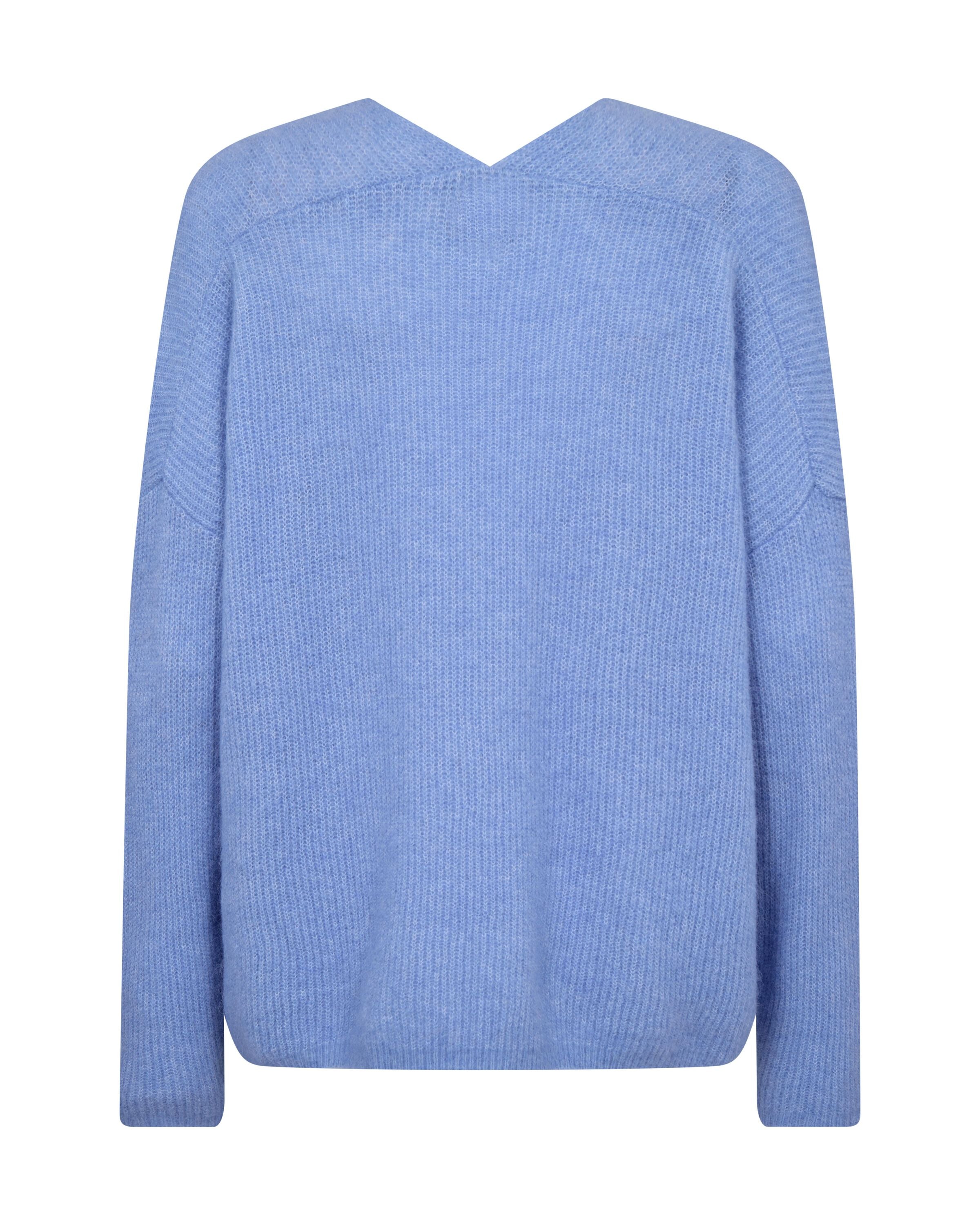 Strickpullover mit V-Ausschnitt - 827 Hydrangea