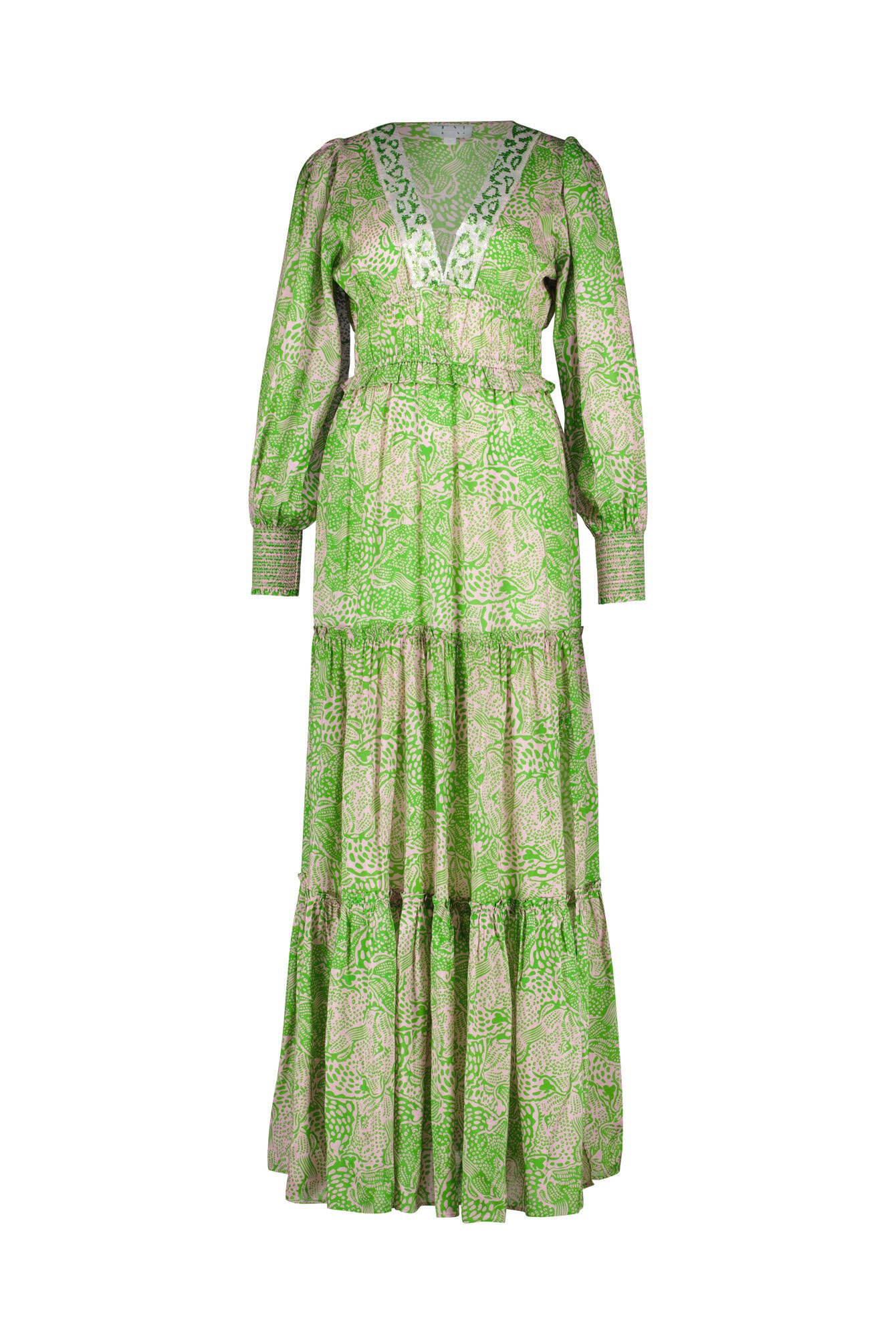 LULU DRESS - Animal Green - Grün