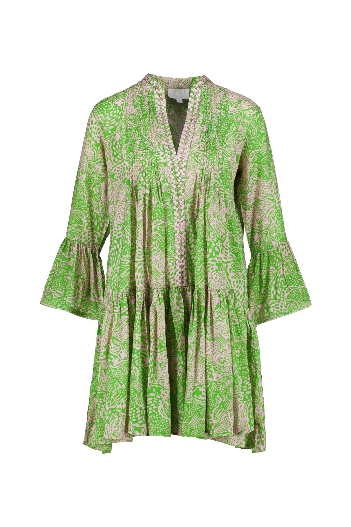 STYLIANOS DRESS - Animal Green - Grün