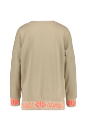 Sweatshirt aus Baumwolle - Sand - Braun