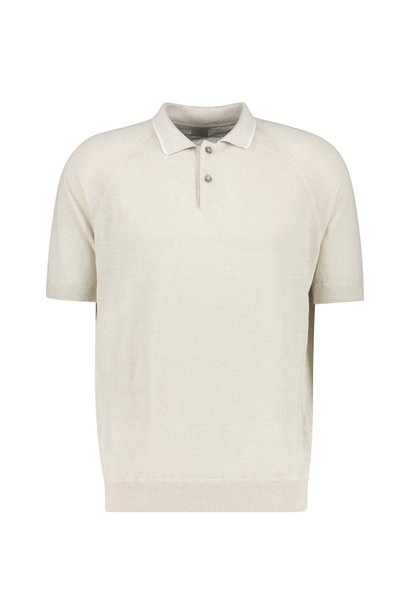 Poloshirt aus Leinenmix - 02 Sabbia - Beige