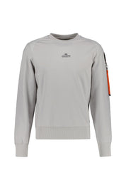 Sweatshirt aus Baumwolle - 0324 Ghiaccio - Grau