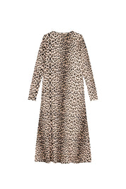 Kleid mit Leoparden-Muster - Leo - Beige