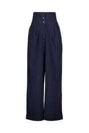 Businesshose AURORA Wide Leg - Navy - Blau