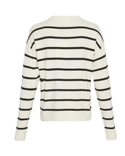 Strickpullover MAURA gestreift - Ice/Black - Creme