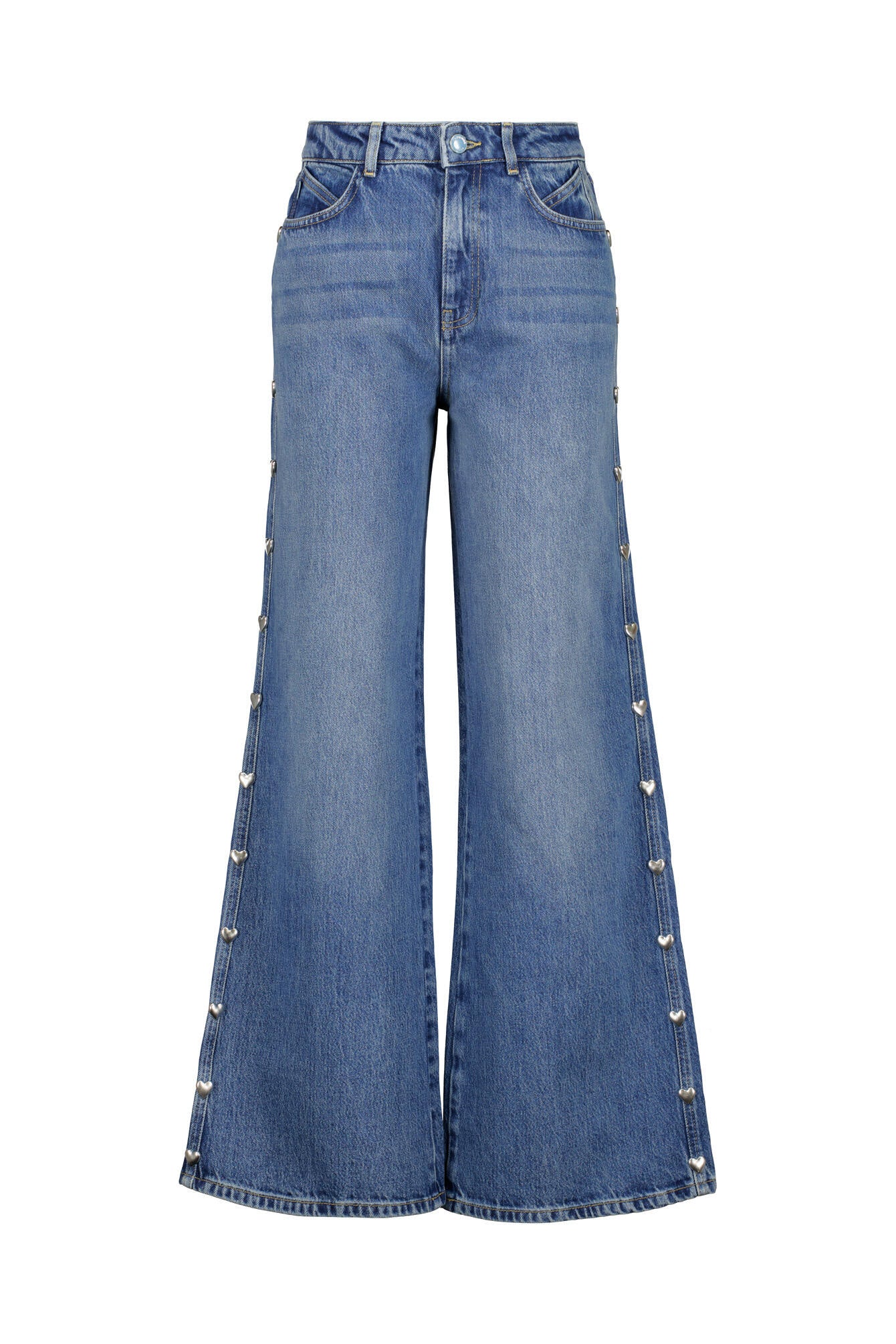 Jeans Wide Leg High Rise - ka - Blau