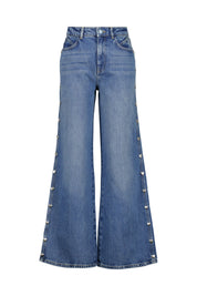 Jeans Wide Leg High Rise - ka - Blau