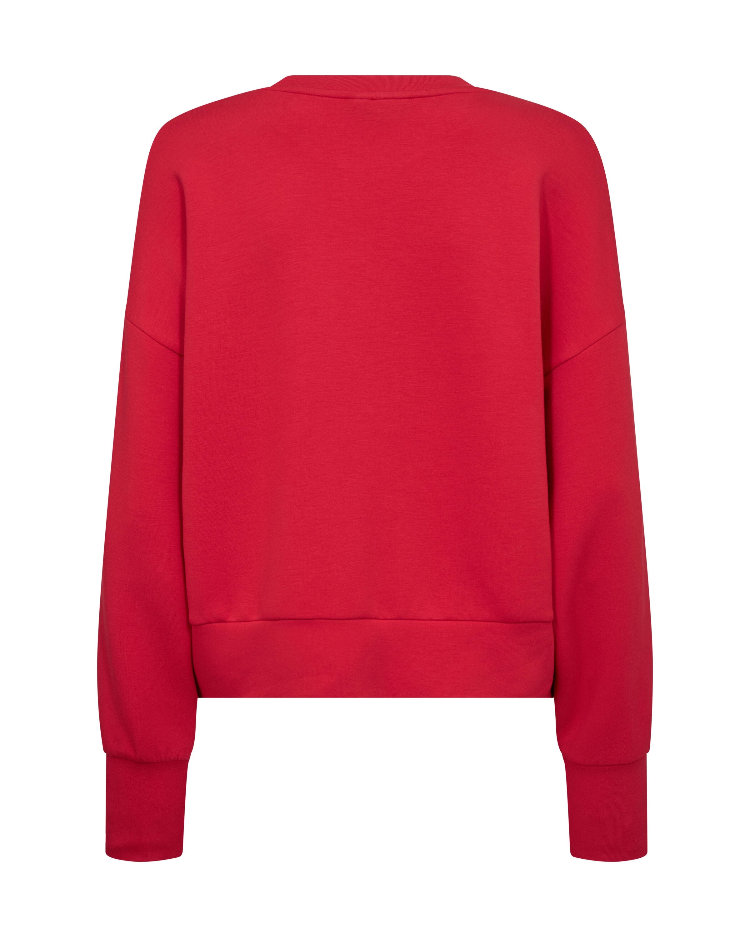 Sweatshirt aus Viskosemix - 268 Chinese Red - Rot
