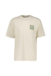 T-Shirt aus Bio-Baumwolle - 215575 Ivory/Green - Beige