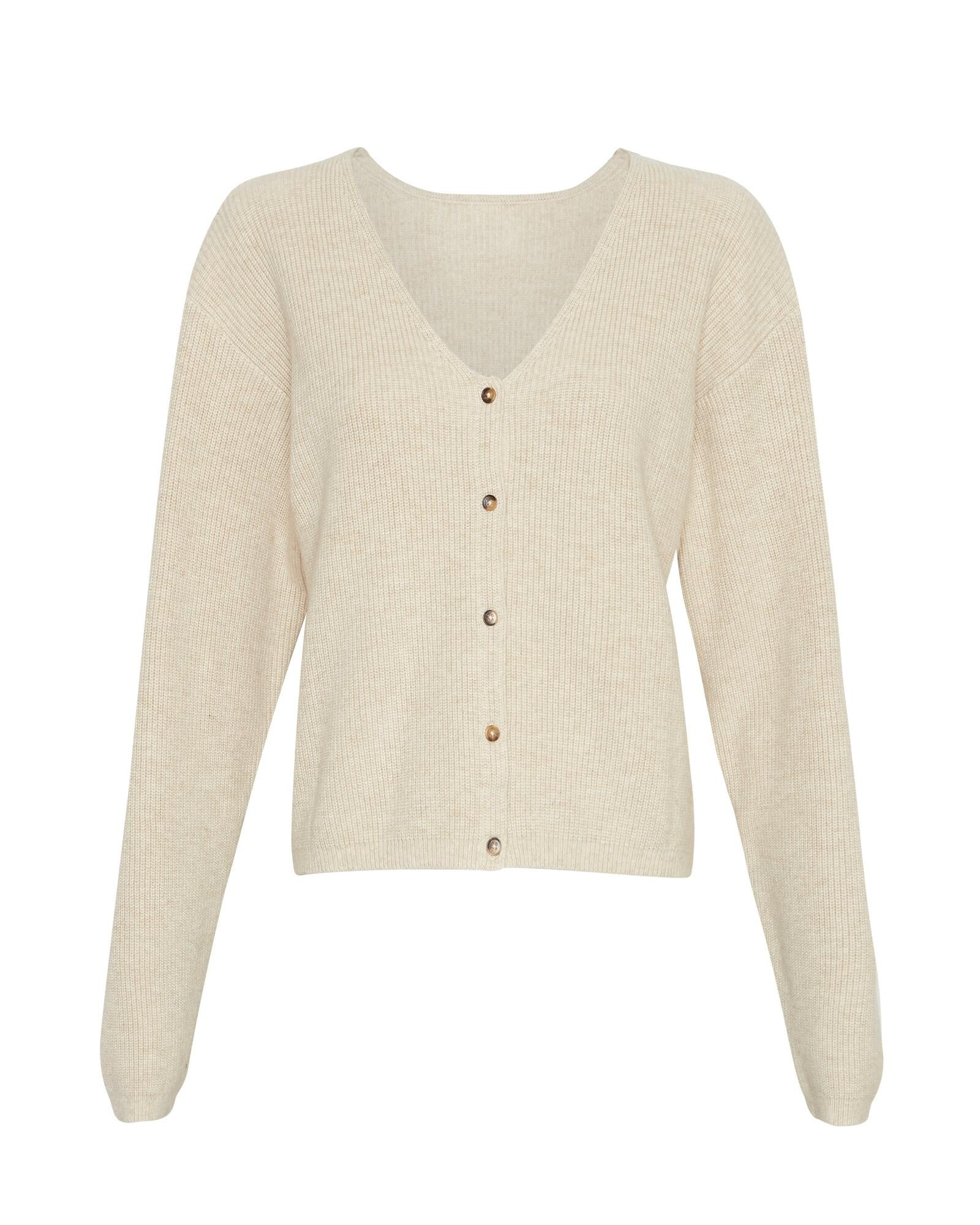 Cardigan KLAKA aus Baumwollmix - Oatmeal - Creme