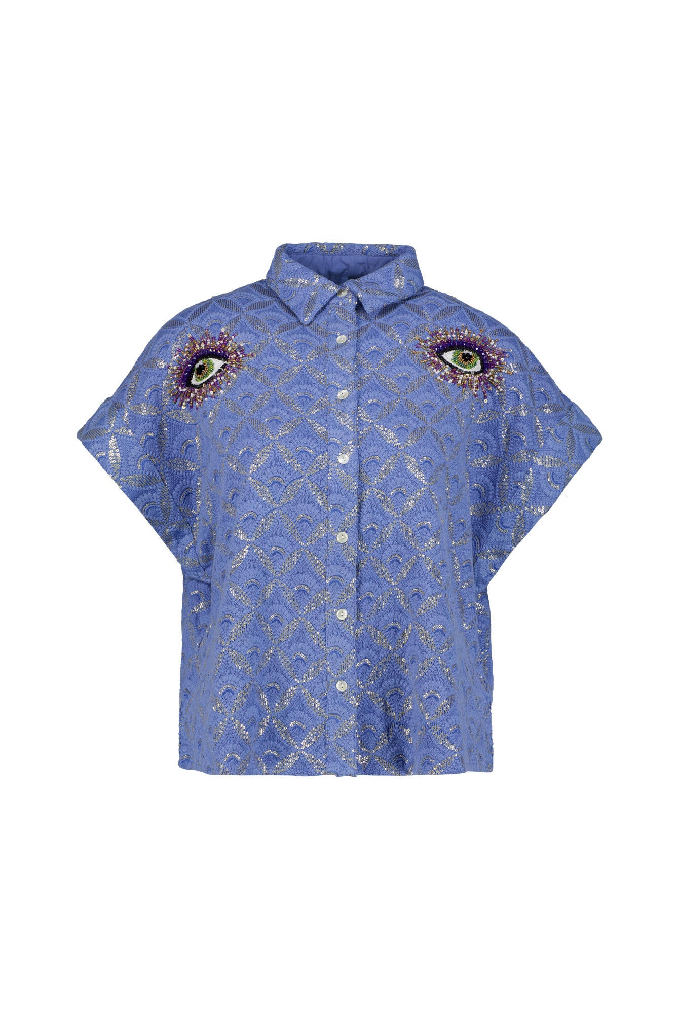 Bluse EDITH Boxy-Fit - Bleu - Blau